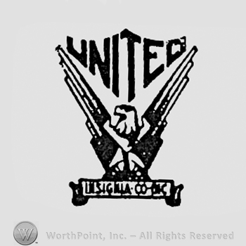 Word UNITED written above an eagle.