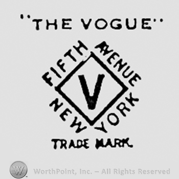 Letter V inside a diamond; words FIFTH AVENUE NEW YORK written on the edge.