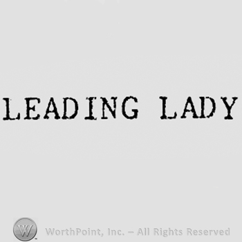 Words LEADING LADY.