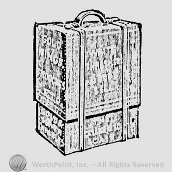 Words written on a suitcase.