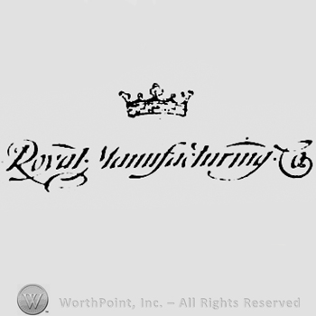 Crown above words ROYAL MANUFACTURING CO.