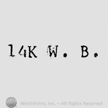 14K and letters W.B.