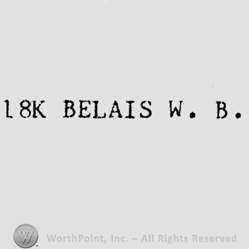 18K and word BELAIS W.B.