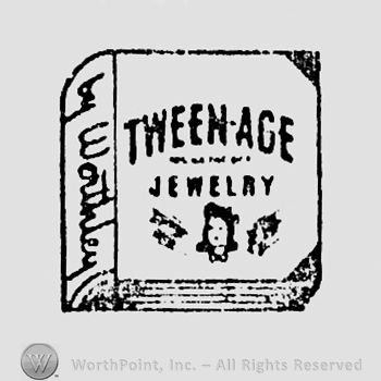 Words TWEEN AGE JEWELRY written on a book.