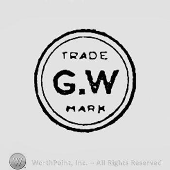 Letters G and W, and words TRADE MARK, all inside a circle.