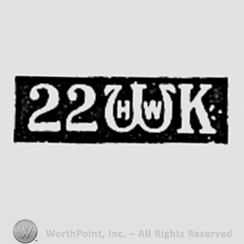 Number 22 and letters WK and  HW.