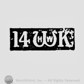 Number 14 and letters WK and HW.