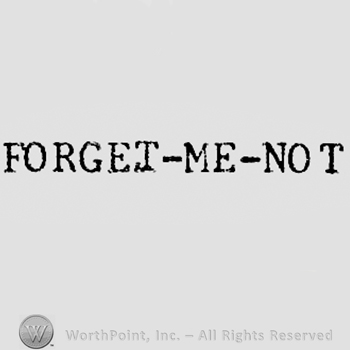 Words FORGET-ME-NOT.