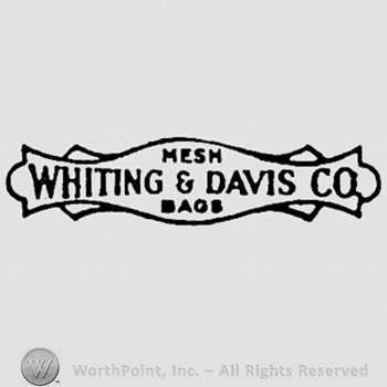 Words WHITING & DAVIS CO MESH BAGS written inside a frame.