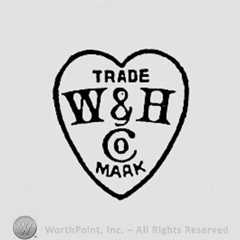 Words TRADE MARK and letters W&H CO, all inside a heart.