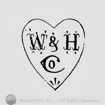 Letters W&H CO inside a heart.