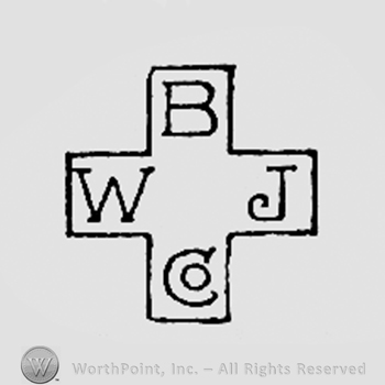 Letters W,B,J and CO inside a cross.