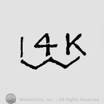 14K above letter W.