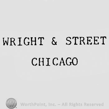 Words WRIGHT & STREET CHICAGO.