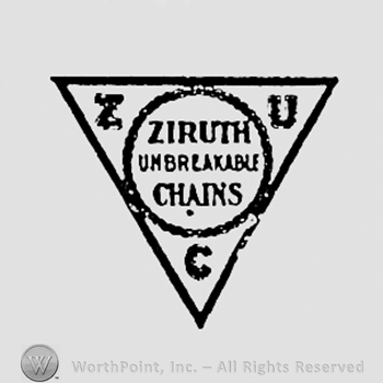 Words ZIRUTH UNBREAKABLE CHAINS written inside a circle, all inside a triangle with letters Z,C,U.