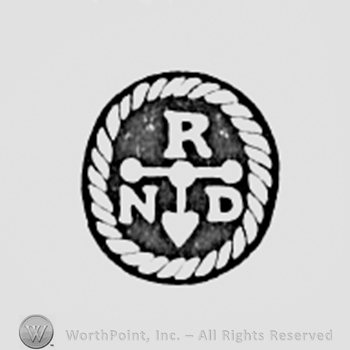 Oval with Initials RND inside.