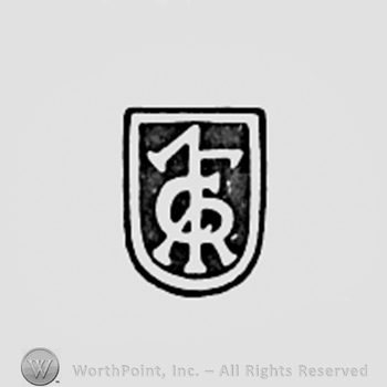 Shield shape with CFR monogram inside.