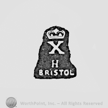 Letter X with crown; H Bristol written at the bottom.