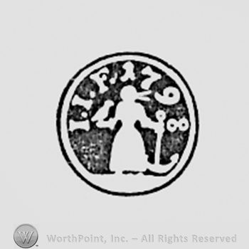 Woman with bird and anchor; initials FEF and date 1752.