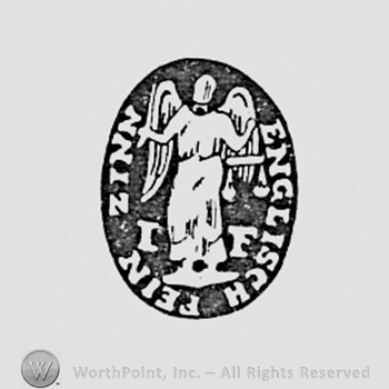 Angel with sword; English Fein Zinn written.