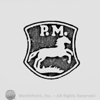 Horse and initials P M.