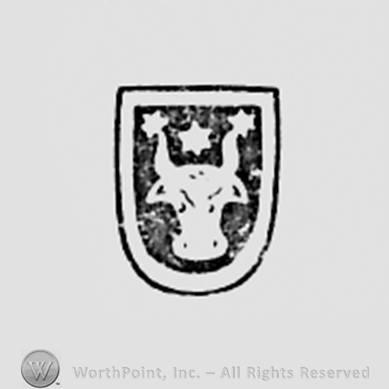 Bull head with three stars on top.