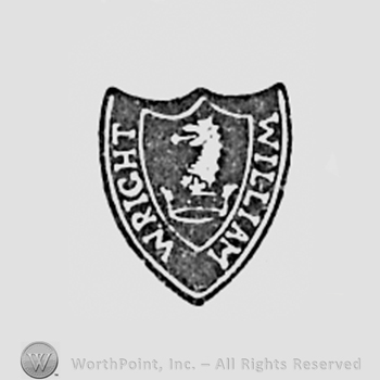 A crown and a dragon in the middle; William Wright written.