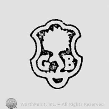 Tree and initials G B.