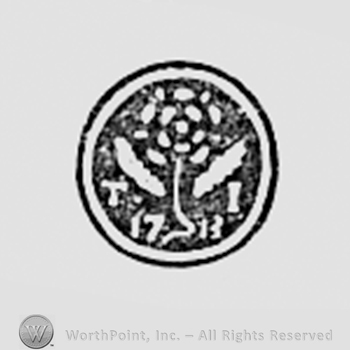 Flower and date 1713; initials T J.