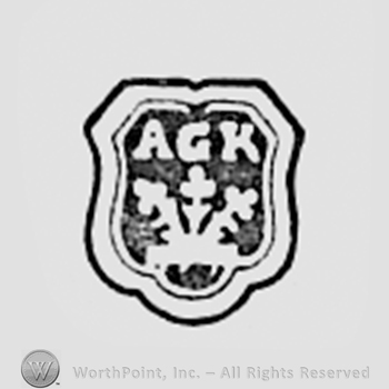 Flowers and initials A G K.