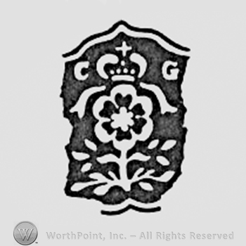 Flower with crown and initials C G.