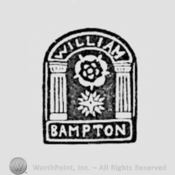 Flower between columns and words William Bampton.