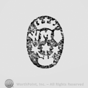 Three stars, initials W M and a crown on top.