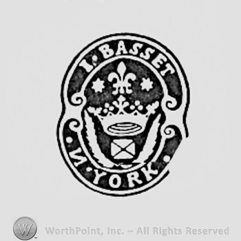 Crown with fleur de lis on top ; J Bassett N York written.