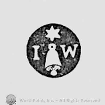 Bell with a star on top; initials J W.
