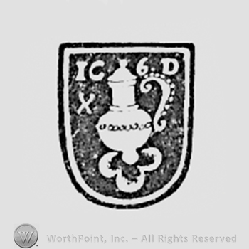 Kettle and initials J C D.