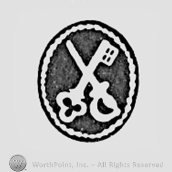Key and a sword inside a circle.