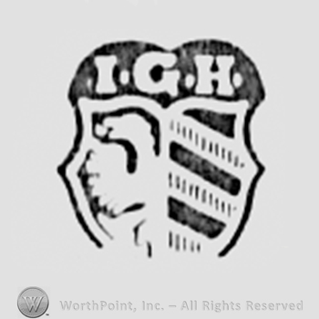 Half bird and letters IGH on a shield.