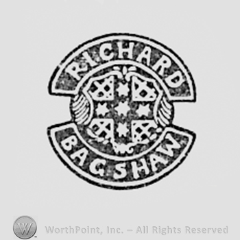 Stars on a shield; words RICHARD BAG SHAW written on the edge.