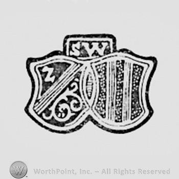 Two shields and letters SW above.