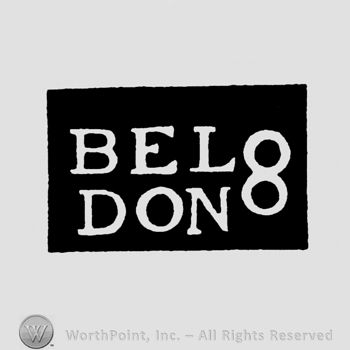 Word Beldon written on two lines and digit 8 on the right side.