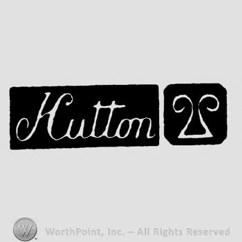 Word Hutton near a symbol similar with a buffalo head.