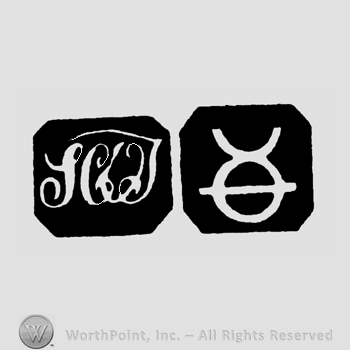 Letters SW stylized written.