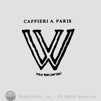 Letter W in the middle;Caffieri A Paris on top;Fait Par Caffieri written below.
