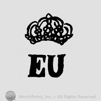 Letters EU with crown.