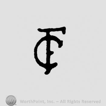 Monogram of letters CF.