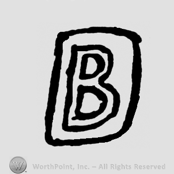 Letter B inside a curved rectangle.