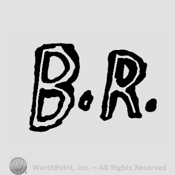 Letters BR with dots between them