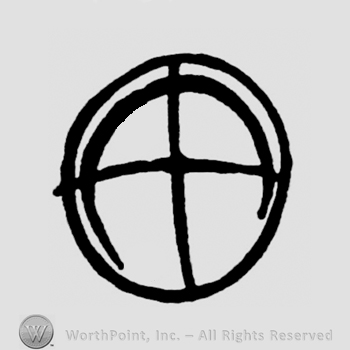 Circle with cross inside.