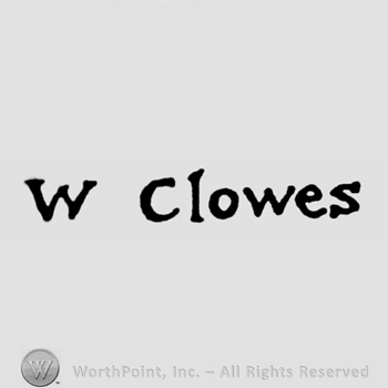 W Clowes written.